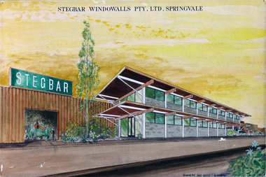Drawing - External Perspective, Robin Boyd, Stegbar Windowalls, Springvale