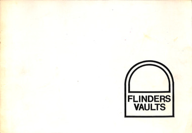 Booklet - Proposal, Robin Boyd, Flinders Vaults, Jan-72