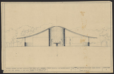 Drawing - External perspective, Tower Hill Lake Reserve Museum, Jun-61
