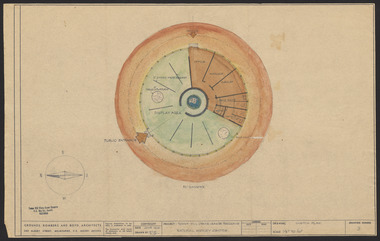 Drawing - Cross section, Tower Hill Lake Reserve Museum, Jun-61