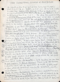 Document - Manuscript, Robin Boyd, The Contemporary Situation in Architecture