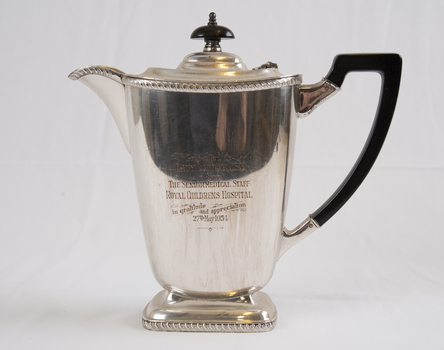 Presented To Lady Latham, C.B.E By The Senior Medical Staff, Royal Children's Hospital, In Gratitude And Appreciation, 27th May 1954