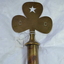 Clover shaped brass finial for flagpole
