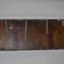 Rectangular brass name plate for a house, rear side
