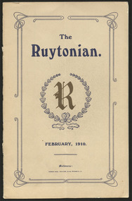 Magazine, Ruyton Girls' School, The Ruytonian, 1910