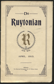 Magazine, Ruyton Girls' School, The Ruytonian, 1913