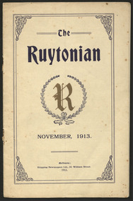 Magazine, Ruyton Girls' School, The Ruytonian, 1913