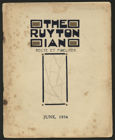 Magazine, Ruyton Girls' School, The Ruytonian, 1934