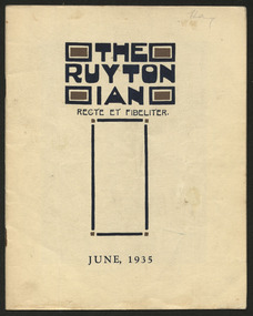 Magazine, Ruyton Girls' School, The Ruytonian, 1935