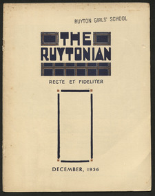 Magazine, Ruyton Girls' School, The Ruytonian, 1956