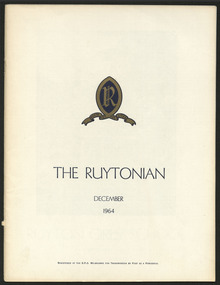 Magazine, Ruyton Girls' School, The Ruytonian, 1964