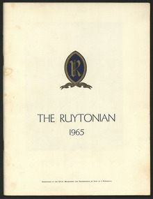 Magazine, Ruyton Girls' School, The Ruytonian, 1965