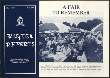 Newsletter, Ruyton Reports, 1986