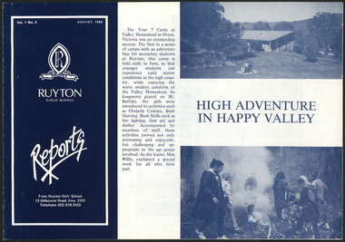 Newsletter, Ruyton Reports, 1986