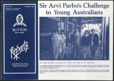 Newsletter, Ruyton Reports, 1987