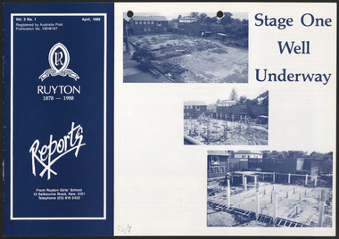 Newsletter, Ruyton Reports, 1988