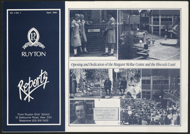Newsletter, Ruyton Reports, 1989