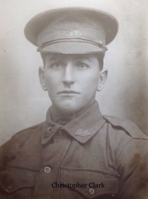 Protograph of WW1 soldier Christopher Clark, Portrait WW2 Soldier Christopher Clark, Approx 1916