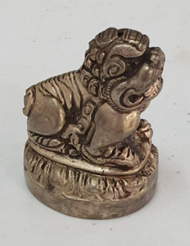 Image of printing stamp, foo dog shape