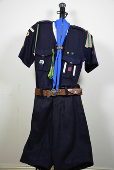 Patrol Leader's Sea Scout uniform from the 1920s with showing various badges includes Lady Best's own / 6th City of Camberwell name tape.