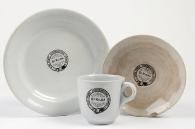 Plate, cup and saucer