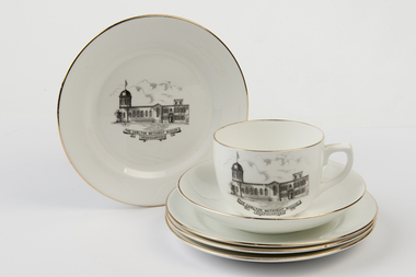 Cup, saucer and plates