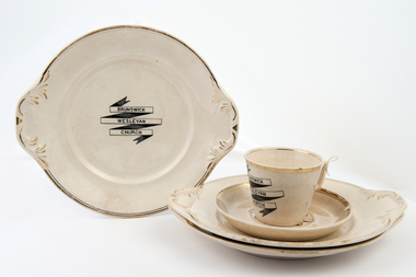 Plate, cup and saucer