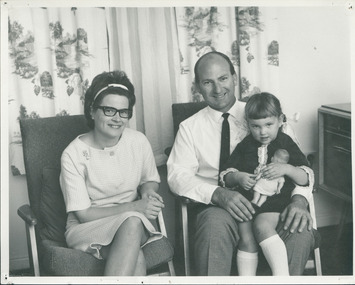 Photograph, Lloyd and Judy Shirley with daughter Meredith, c.1968