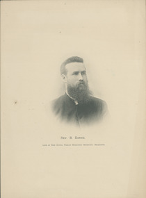 Engraving, Rev. Benjamin Danks, 19th C