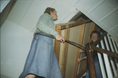 Photograph, Kirklands Manse and the Rev. & Mrs. Morey, 1984