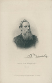 Printed etching, Rev. James E. Moulton, 1893?
