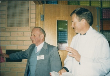 Photograph, Dr. Stuart Murray and Bert Loxton, 1987