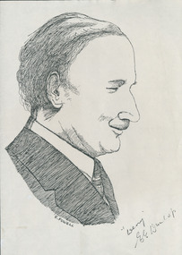 Drawing - Sketch, Sir Edward (Weary) Dunlop, 1987
