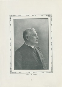 Printed image, Rev. A.R. Edgar, Undated c.1914