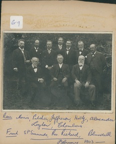 photograph, Brighton Congregational Church deacons, February 1903