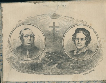 Newspaper cutting, 1866