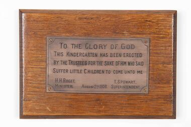 Commemorative plaque, c1936