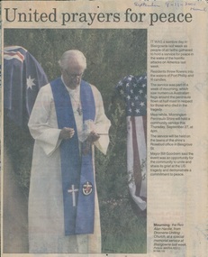 Newspaper article, full length photograph, 2001