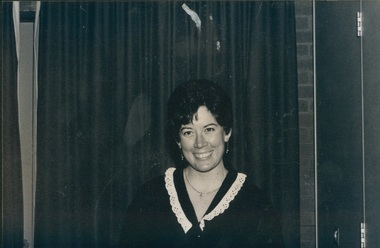 BW Head and Shoulders portrait of Rev. Dr Morag Logan, 1988?