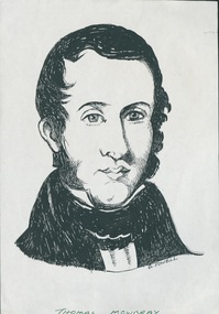 Photocopy of hand-drawn portrait, Unknown