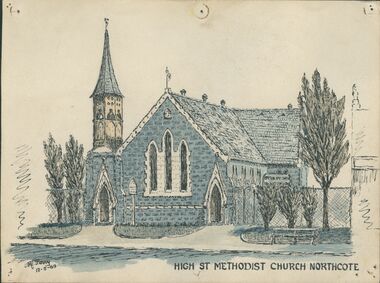 Pen and wash sketch, 1969