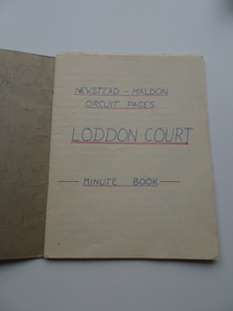 Document - Book, Newstead-Maldon Circuit Pages Loddon Court Minute Court 1961