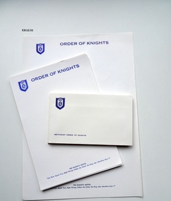Document - Methodist Order of Knights, Letterhead writing paper and envelopes