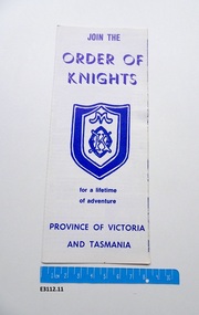 Pamphlet - Order of Knights Province of Victoria, Join the Order of Knights for a lifetime of adventure