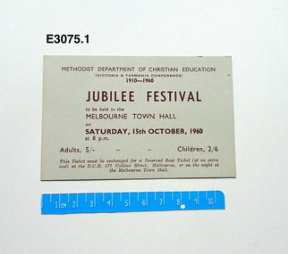 Card - Ticket, Jubilee Festival