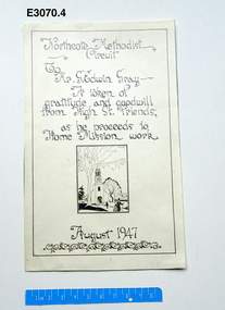 Brochure, Northcote Methodist Circuit