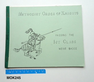 Book - Handbook, Court Loyal Crusader, Methodist Order of Knights passing the 1st Class merit badge