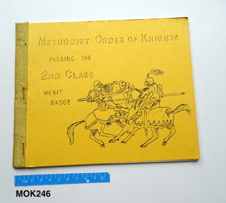 Book - Handbook, Court Loyal Crusader, Methodist Order of Knights passing the 2nd Class merit badge