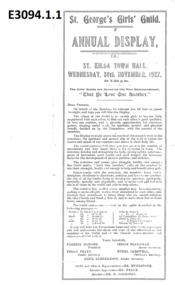 Programme, St George's Girls' Guild Annual Display