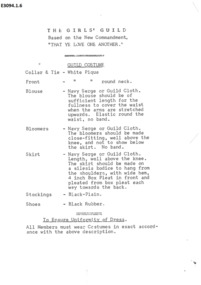 Pamphlet - The Girls' Guild, Guild Costume